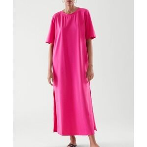 COS Oversized T Shirt Dress Size Small Pink Minimalist Lounge Relaxed Casual